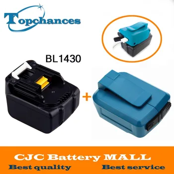 Makita BL1430 194065-3 BL1415 MET1821 LXPH02 Pil +USB Şarj Adaptörü için yeni 3000mAh 14.4 V Li-ion Güç Aracı Pil