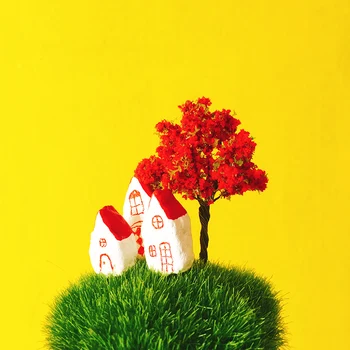 Satış~güçlü/ kırmızı yapay ağaç/Minyatürler/sevimli bitkiler/peri bahçe cini/Yosun teraryum dekor/el sanatları/bonsai/şişe bahçe/p003