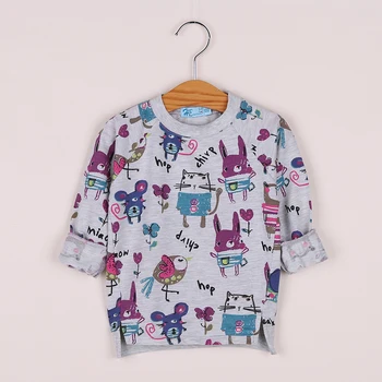 Çocuklar Kız Zevk Merhaba O Kıyafetleri Kız Bebek Giyim Setleri 2018 Bahar Graffiti Uzun Kollu Sweatershirt+Pantolon takım Elbise Yazdır