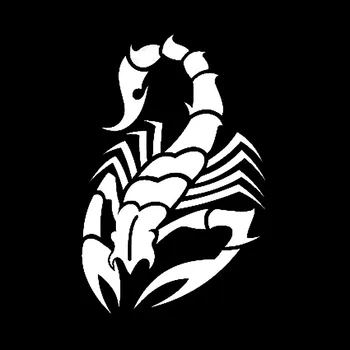 C9 16*15CM Canlı Tasarım Sanat Tribal Akrep Araba Gövde Dekoratif Çıkartma Vinil Araba Çıkartmaları su Geçirmez Siyah/Gümüş-2141