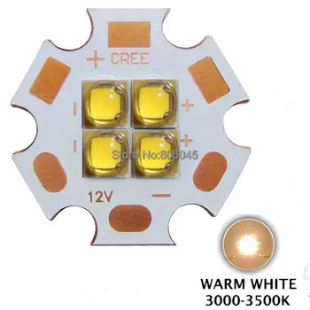 & # 8226; 10x / 6V / 12 V 18W Yüksek Güç 20 mm Bakır PCB yerine MKR XHP50 olan Yayıcı Soğuk Beyaz Sıcak Beyaz LED south 4Chips 4 Epileds-