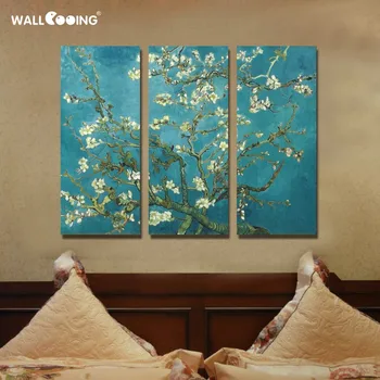 Modüler baskı cuadros 3 panel Van Gogh Orkide duvar sanat resim oturma odası duvar poster çerçeveleri resimleri decoracion