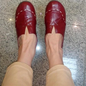 ENMAYER En Popüler Taşınabilir Kadın Ayakkabıları Rahat Ayakkabılar babet Ayakkabılar Yumuşak Deri Büyük Boy 34-43 Rahat Sevimli Mokasen