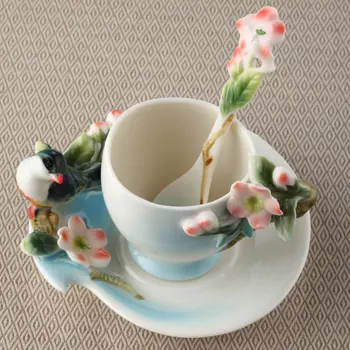 Arkadaşlar nimet porselen kahve fincanı Kore seramik kahve fincanı ihracat kemik çini kahve Kupası hediye kutusu