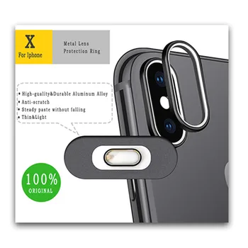 Apple iphone X lens Koruma Yüzüğü aksesuarları için lüks Arka Kamera Koruma Daire Metal Lens Koruyucu kılıfı Yüzük Tampon