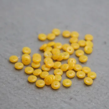 100PCS Toptan sarı Beeswaxes Aksesuar DİY İşleme parçaları Tasarım 6 mm Kuyumculuk Tasarımı için boncuk Parçaları ayrı