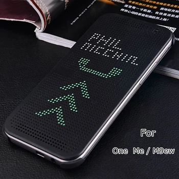 HTC ONE Beni / M9 ew İnce Nokta Akıllı Otomatik Uyku İçin M9 ew Yumuşak Silikon Flip Deri Kılıf Darbeye dayanıklı Durumda Görünüm Kabuk Çanta Uyandırma