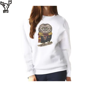 RAMADA, Owly Kadın Kapüşonlu Marka Beyaz Uzun Kollu Pembe Kazak Kapşonlu Kazak Kapüşonlu Sweatshirt Kadın Sweatshirt 4XL Potter