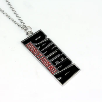 HANCHANG Cehenneme Metal Etiket Kolye Rock Marka Hayranları Takı Erkekler Kadınlara Hediye Logo Pantera PANTERA Cowboys