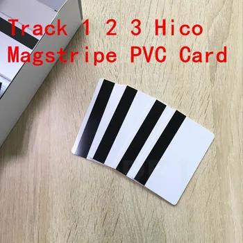 Yazdırılabilir 10 ADET beyaz CR80 PVC C redit Kart ISO Merhaba Co 2750 /3000/ 4000 Oe 3 Track Manyetik Şerit