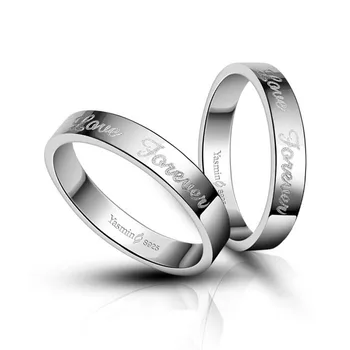 Moda sterling sonsuza kadar nişan yüzüğü aşk Gümüş. 925 gümüş çift yüzük katı. Kadın ya da erkek tek yüzük. Toptan takı