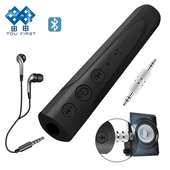 Kablosuz Bluetooth Araç Alıcısı Mikrofon Araba İçin Bluetooth Araç Adaptörü USB Kablosuz Otomatik Ses Akışı Eli Boş 3.5 mm AUX