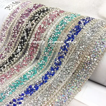 SİCODA 50cm uzun Blingbling diy laciness elbise aksesuar gelinlik dekorasyon yüksek kalite yapay elmas zincir 1.5 cm genişliğinde
