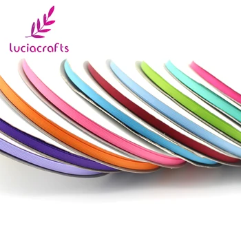 Dikiş Lucia El Sanatları 1reel/lot (100yards) 6 mm Çok Renkli Grogren Kurdele Kesim Şerit DİY Düğün Dekorasyon 040054041