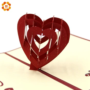 3D Tebrik Eli Kalp Kart Sevgililer Günü Hediyesi Aşk Zarf Lazer Eşleşen Aşk Evliliği Sonrası Kart Kesme Kartpostal Açılır