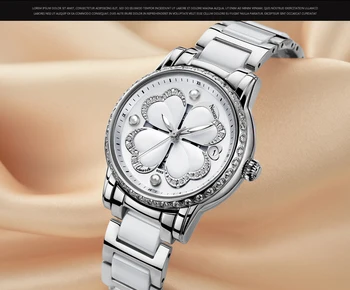 İsviçre Nesun Kadın Saatler Lüks Marka Kuvars İzle Kadın Pearl Relogio Feminino Saat Elmas N9069-8 Kol saati