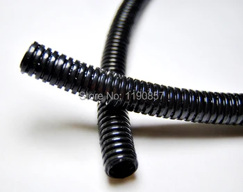 7 mm*OD10MM Kablo Kollu Esnek Oluklu Feryat Tüp Boru Kablo Kılıf Boru Boru Tel Tezgah Kıvrık 1m Uzunluk ID: