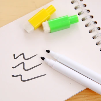 6Pcs/yepyeni Manyetik Kuru Silinebilir beyaz Tahta Kalemi Beyaz Tahta kalemi Mıknatıslı Silgi Ofis Okul Malzemeleri İnşa Ayarlayın