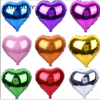 Romantik Düğün için 50pcs/lot 5inch Mini Folyo Kalp Balon Doğum günü, Noel, Yeni Yıl Partisi, düğün süslemeleri Balon