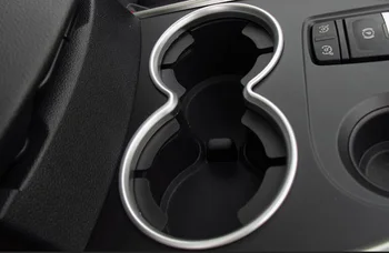ABS Mat Krom Araba Su bardaklık Dekorasyon Çerçeve Kapak 3D Sticker Oto İç Aksesuar 2016 RENAULT KADJAR İçin Trim