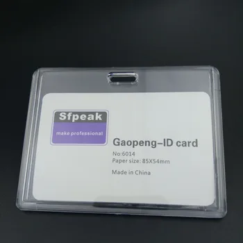 Kristal akrilik şeffaf etiketler bekçi giriş kartı personel kimlik kartı set kart çalışması