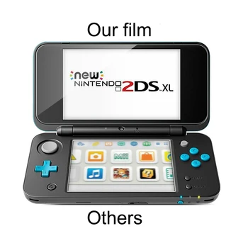Nintendo 2DS İçin 2Pack Üst ve Alt 4 ADET Film Nintendo 2DS XL LL için Tam Kapsama Yüksek Çözünürlüklü PET Ekran Koruyucu XL