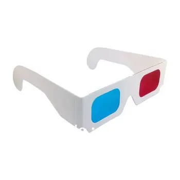 3D resimler için DHL ücretsiz kargo (500pcs/lot) Boş Kağıt Kırmızı, Mavi/Cyan 3D gözlükler, 3D oyunlar, 3D Filmler