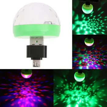 Plastik+Paslanmaz Çelik Mini USB Disko Işık Taşınabilir Ev Partisi KTV Kişisel Eğlence Karaoke LED Işık Süslemeleri