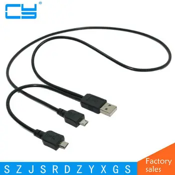 USB Kablosu 2 1 1 2 Micro USB Çift Tak Veri Şarj Kablosu HTC, Samsung Evrensel Mikro Konnektörleri