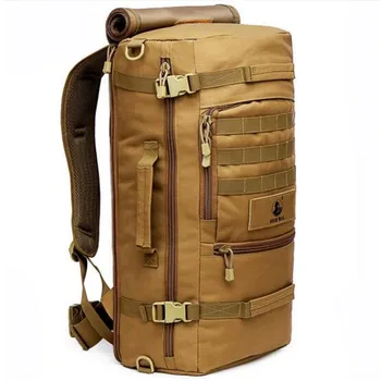 Su geçirmez Naylon Moda Erkek Laptop Sırt çantası Casual Kadın Seyahat Sırt çantası Kamuflaj Ordu Çanta 60L Erkekler Kadınlardan Askeri Sırt çantaları