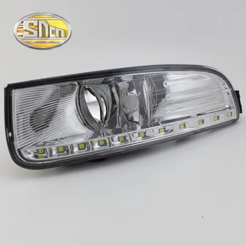 2010 Skoda için Mükemmel - 2013,Süper Parlaklık su Geçirmez ABS Araba gündüz farı 12 V Sis Lamba Kapağı SNCN İle Gündüz Çalışan Işık LED