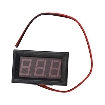 70V iki Tel AC Voltmetre Kırmızı Mini 57 inç LCD Dijital ekran Gerilim Ölçer Paneli Taşınabilir Araç-500V