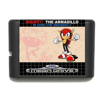 Sega Genesis İçin İçin Sonic güçlü Armadillo Kirpi 1 16 bit MD Oyun Kartı Mega Drive