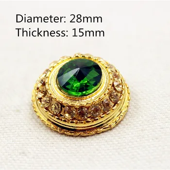 1512243,28 mm 5 adet,yüksek kaliteli Klasik moda metal elmas ve Taklit taşlar düğmeler elbise-diy el yapımı malzemeleri