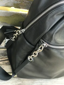 Kafunila tasarımcı sırt çantası kadın hakiki deri sırt çantası moda okul çantası kadın Seyahat omuz çantası burslar mochila siyah