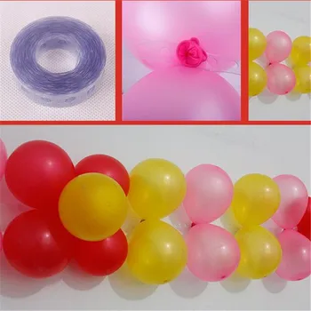 Doğum günü düğün balon için balon aksesuarları plastik balon 20 m zincir balon sabitleme aracı aracı 5m /lot Yüksek kaliteli sabit