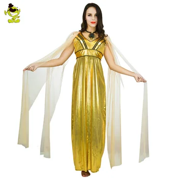 Kleopatra İçin Yetişkin Seksi Mısırlı Firavun Kostüm Kraliçe Mısır Cadılar Bayramı Partisi Süslü Elbise Kostüm Kızlar