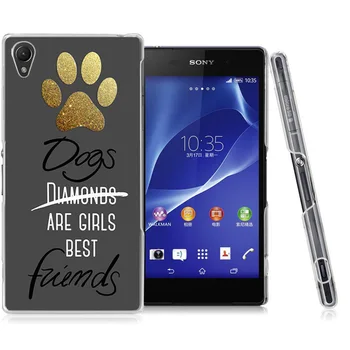MaiYaCa Köpekler LG G3 G4 G5CASE sony z2 z3 z4 z5 z5 compact kapak için Kızlar sevimli Köpek pençeleri Plastik PC Telefon kılıfı Var