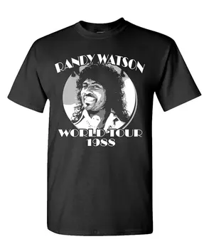 Erkekler Yaz Casual Kısa Randy Watson Dünya Turu Kollu - Retro Film Komik - Erkek Pamuk T Shirt