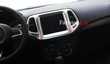 Jeep Compass 2017 Araba İç Orta Konsol Navigasyon Çerçeve Kapak 1 adet araba için şekillendirme