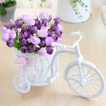 Sevgililer Günü Hediye rattan vazo+ çiçek metre bahar sahne yapay çiçek Ev Dekorasyon, Doğum günü Hediye seti gül