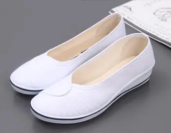 Yamaç çalışma ile ayakkabı kadın Beyaz kadın hemşire ayakkabı Dichotomanthes son güzellik Hastanesi dans kanvas ayakkabılar 34--41 boyut