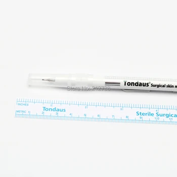 Kaş cilt marker kalem dövme cilt için 5 adet kozmetik konumlandırma akupunktur noktası kalem Cerrahi Cilt Marker cerrahi steril