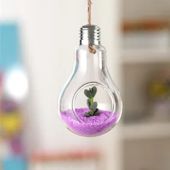 Asılı lamba cam vazo hidroponik vazolar moda ev dekorasyonu bitki çiçek ev decocr süsler