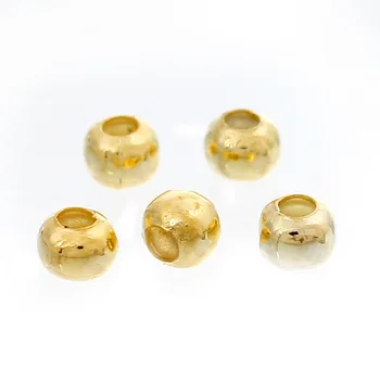 DoreenBeads 1000PCs 3mm altın renkli Yumuşak Top Tutucular Boncuk 1mm (B01091)delik