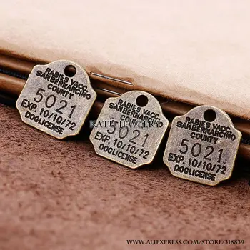 DİY el Yapımı Alfabe Harf Kolye Yapımı Takı için Metal 5021 Mektup Etiketi Takılar Toptan 30pcs 20 çok C5167 mm*/Takılar