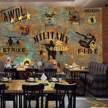 Özel fotoğraf duvar kağıdı oturma odası duvar kağıdı otel yatak odası stereo Kamuflaj Askeri büyük duvar KTV Bar Cafe restaurant 3D