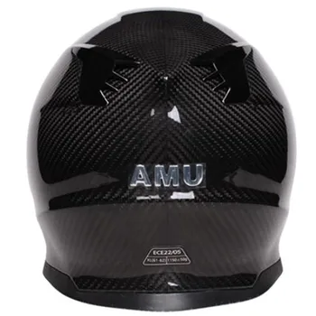Ücretsiz kargo AMU hafif Karbon fiber motosiklet kaskı profesyonel Cross Kask DOT ECE onaylı