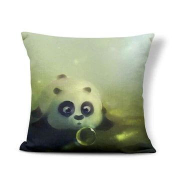 Hayvan Yastık Panda Kapak 18X18 Pamuk Kabarcıklar Batı Oyun Koltuğu Decorativa Atmak Yastık kılıfı Yastık el Yapımı Karışım Kapsar