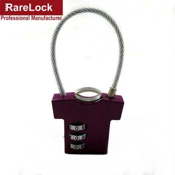 Rarelock ZS07 Kız Bez 3 Haneli Şifre ile Seyahat Çantası Spor Çanta Sırt çantası Kutusu Kombinasyonu Wirerope Kilit